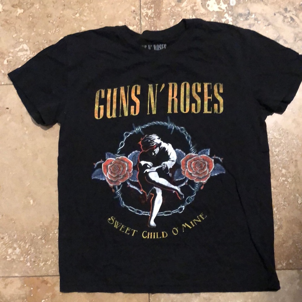 Guns N' Roses Mens Shirt Black Sweet Child O Mine Short Sleeve large